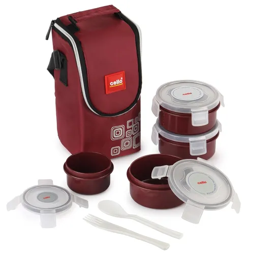 Image of CELLO MF Click Polypropylene Lunch Box Set