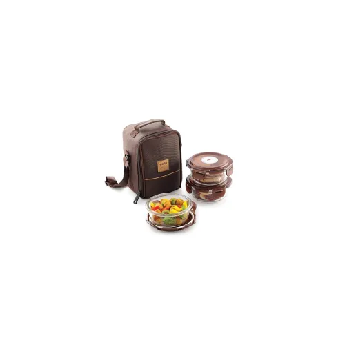 Image of Cello MF Glassy Seal O Fresh Glass Lunch Box Set