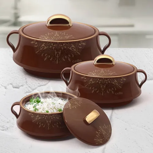 Image of Cello Midas Thermoware Casserole Set (500 ml, 1000 ml, 1500 ml) * Pack of 3