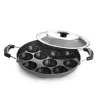 CELLO Non-Stick 12 Cavity Grill Appam Patra 2 Side Handle