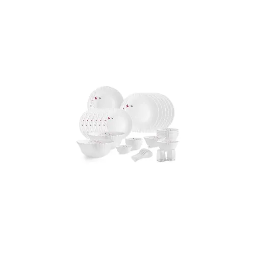 Image of Cello Opalware Dazzle Series Lush Fiesta Dinner Set, 35 Units