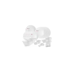 Cello Opalware Dazzle Series Lush Fiesta Dinner Set, 35 Units