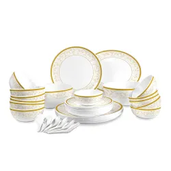 Cello Opalware Divine Series Royal Amber Dinner Set, 33 Units |