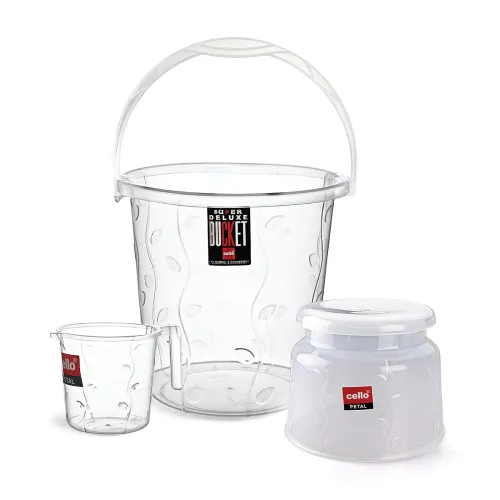 Image of Cello Petal Bathroom Set, Small Set of 3, Lightweight