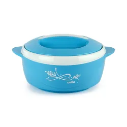 CELLO Sapphire Insulated Inner Steel Casserole for Roti, 1310ml, Blue