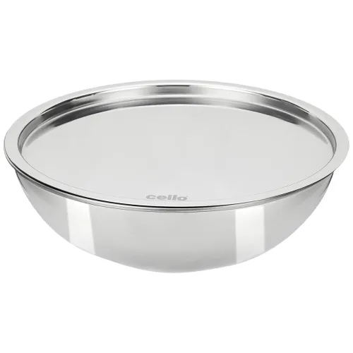 Image of CELLO Tri-Ply 24 cm Stainless Steel Cookware Tasla with Lid 2.6 LTR
