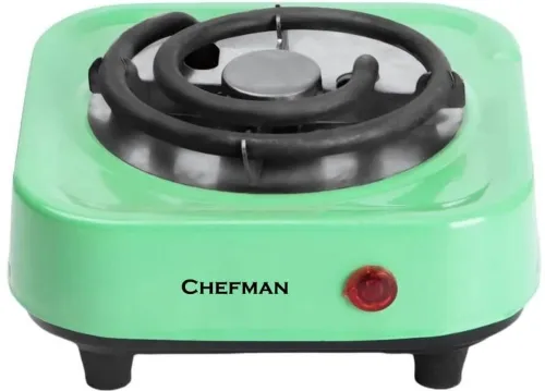 Image of Chefman 500 W Induction Cooktop Jog Dial (Green, CHHP07)