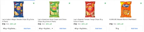 Image of Chips, Namkeen & Snacks Starts At @₹16