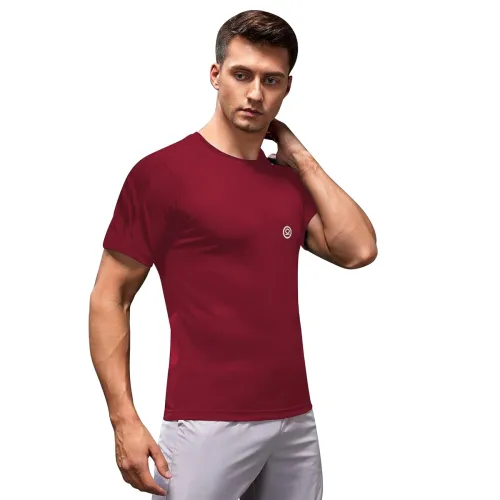 Image of CHKOKKO Men's Solid Quick Dry Half Sleeve Gym T-Shirt