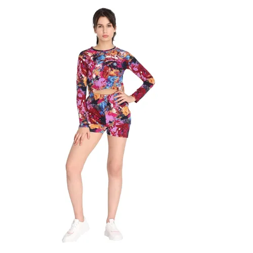 Image of CHKOKKO Women Printed Track Suit Co-Ord Set