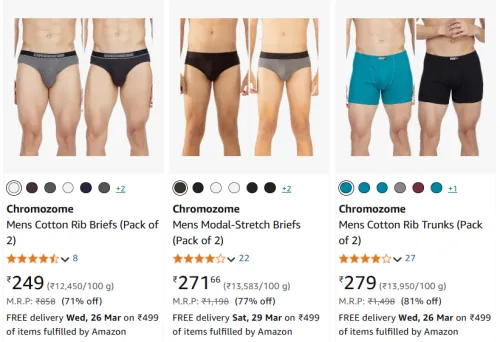 Image of Chromosome Men's Trunks & Brief Min. 70% Discount