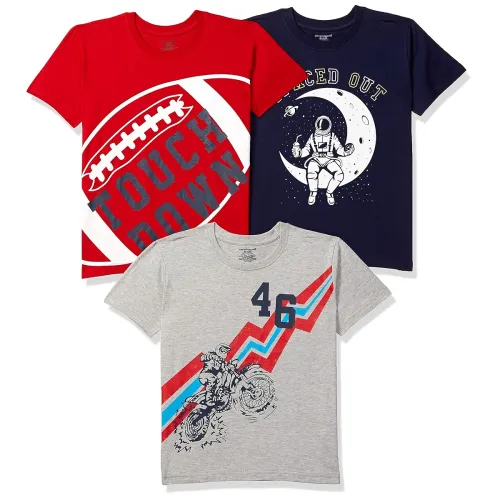 Image of Chromozome Boy's Regular Fit T-Shirt Pack of 3