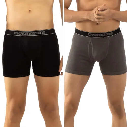 Image of Chromozome Mens Cotton Rib Trunks (Pack of 2)