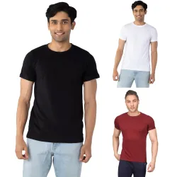 Chromozome Mens Cotton Rich Regular Fit T-Shirts (Pack of 3)
