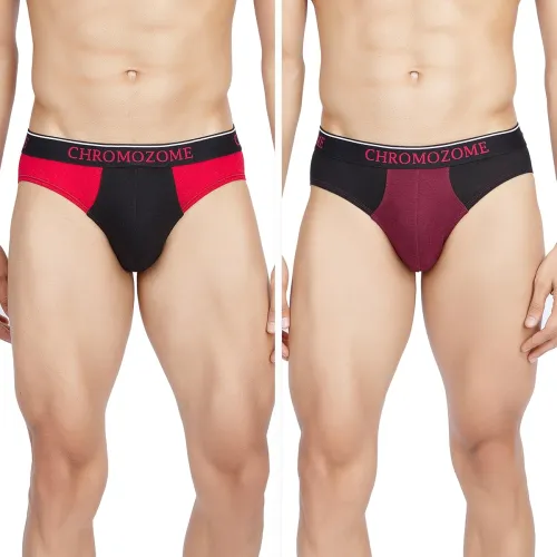 Image of Chromozome Mens Cotton-Stretch Briefs (Pack of 2)