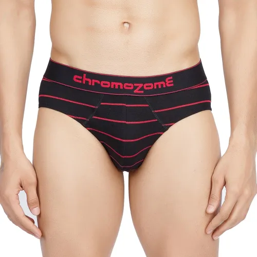Image of Chromozome Mens Cotton-Stretch Striper Brief
