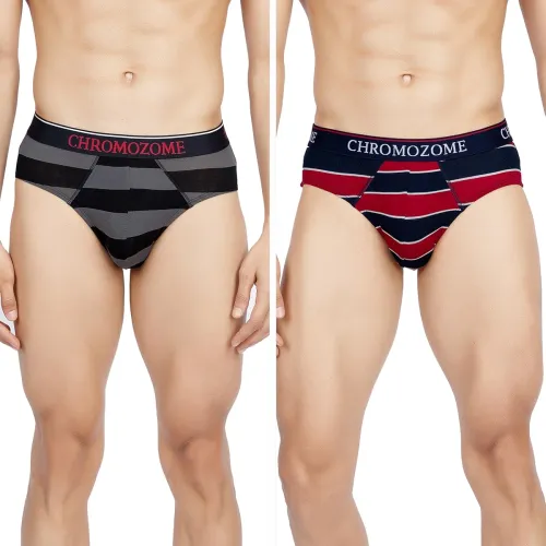 Image of Chromozome Mens Modal-Stretch Striper Briefs