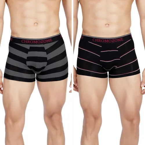Image of Chromozome Mens Modal-Stretch Striper Trunks
