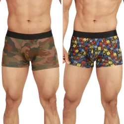 Chromozome Modal-Stretch Printed Trunks (Pack of 2)
