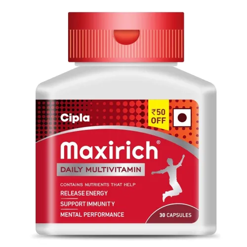 Image of Cipla Maxirich Daily Multivitamin (30 Capsules) For Men & Women