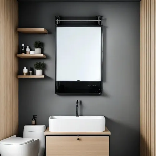 Image of CIPLA PLAST Rich Look Bathroom Cabinet with Mirror
