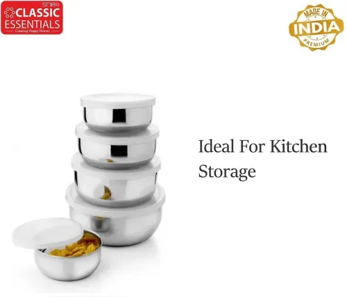 Image of Classic Essentials Steel Fridge Container Pack of 5