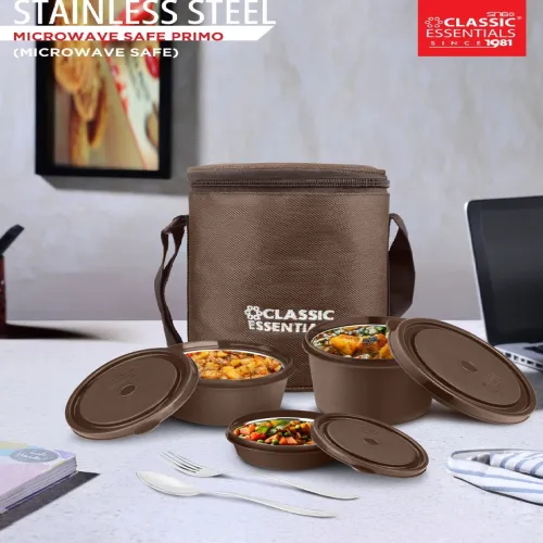 Image of Classic Essentials Unisex Brown Lunch Box