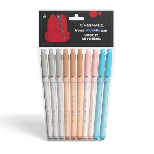 Image of Classmate Hook Ball Pen- Blue (Pack of 10)