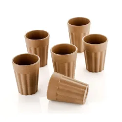 Clazkit Set of 6 Eco-Friendly Cutting Chai Cups