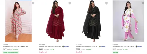Image of Clofab Women's Ethnic Sets at minimum 71% Discount