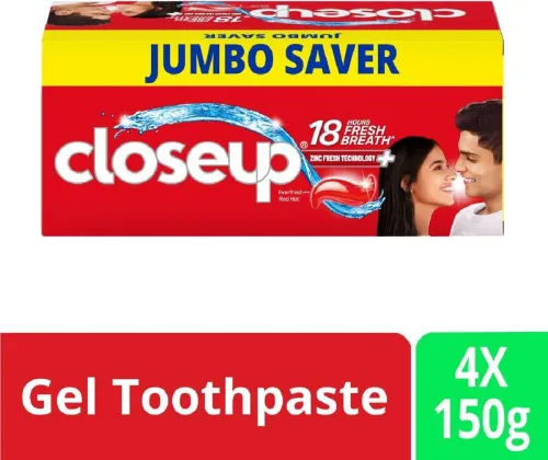 Image of Closeup Toothpaste (600 g, Pack of 4)