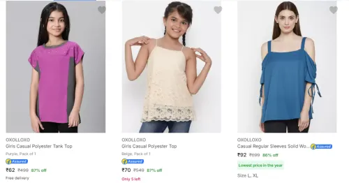Image of Clothing And Accessories Start From ₹62