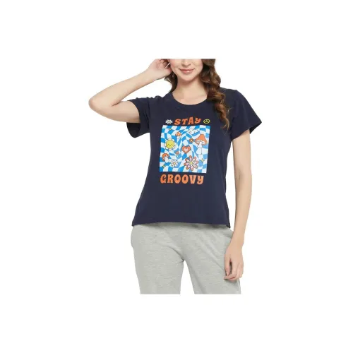 Image of Clovia Women's Cotton Graphic Print T-Shirt