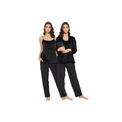 Clovia Womens Rayon Solid Top & Pyjama