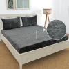CLOVIS KRAFTS 240 TC Woolen King Fitted Bedsheet