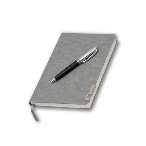 Image of COI Textured Grey Organizer/Exclusive Faux Leather Notebook