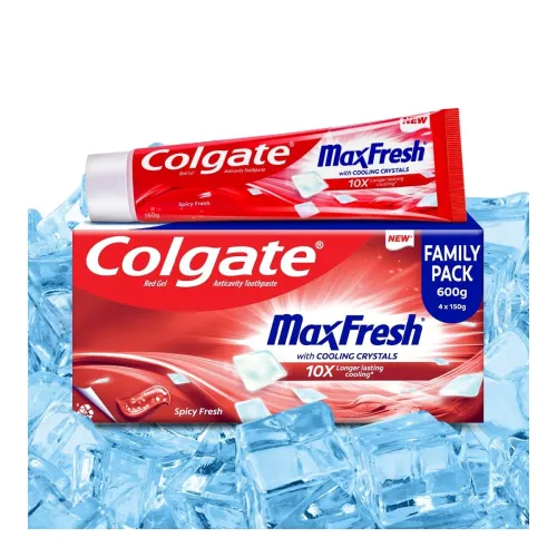 Image of Colgate MaxFresh Toothpaste, Red Gel Tooth Paste with Menthol.