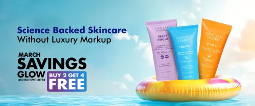 Image of Conscious Chemist - March Savings Glow Sale | Buy 2 Get 4 Free + Extra 5% off on prepaid orders.