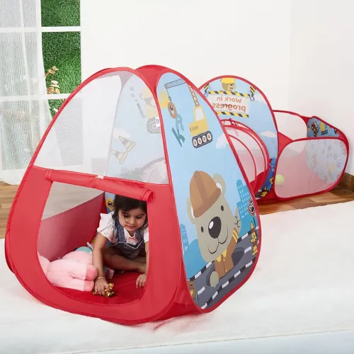 Image of Amazon Brand - Jam & Honey Construction 3 in 1 Combo Tunnel for Kids