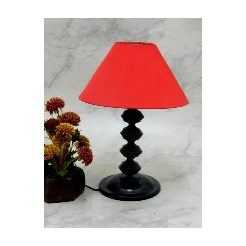 Image of contemprary Table lampwith red Shade