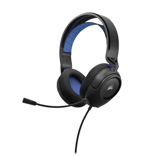 Image of Corsair HS35 V2 Wired Gaming Headset (3.5mm, 50mm Drivers, Blue)