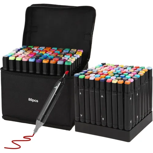 Image of Corslet 80 Colors Upgraded Alcohol Marker Set