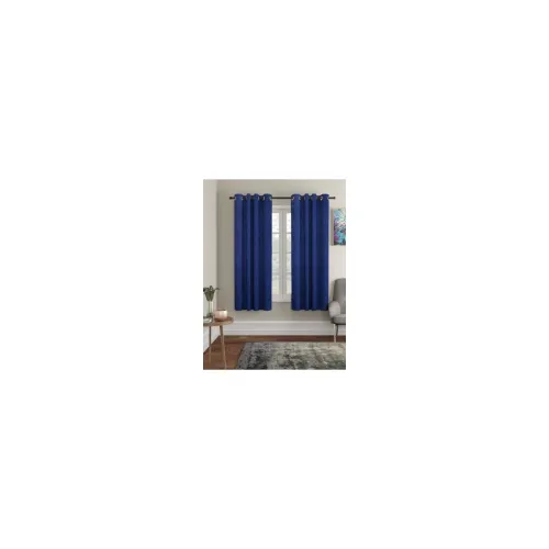 Image of Cortina 2 Piece Polka Design Panel Eyelet Polyester Curtains