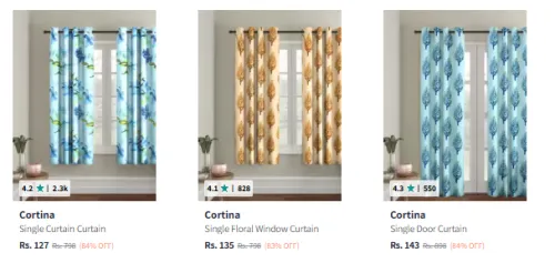 Image of Cortina Curtains Starting @ ₹127
