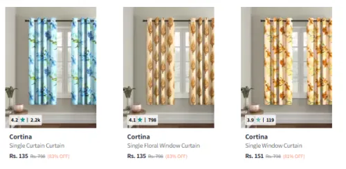 Image of Cortina Curtains Starting At @₹135