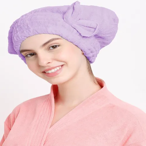 Image of Cortina Purple Solid Hair Towel