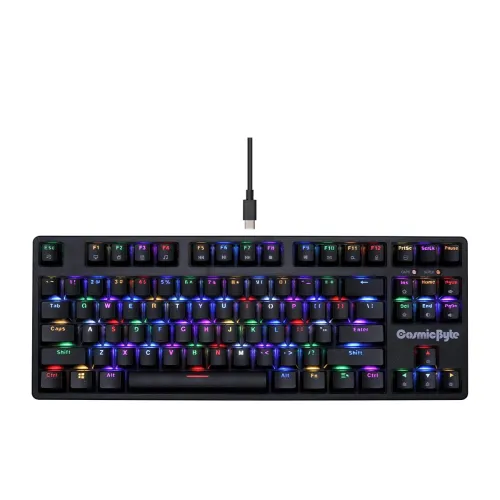 Image of Cosmic Byte CB-GK-38 Trinity Wired Optical Swappable Blue Switch Keyboard