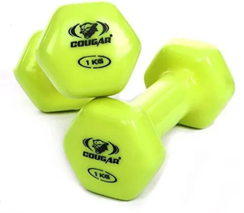 Image of COUGAR 2 kg Vinyl Dumbbell Set (1 kg * 2)