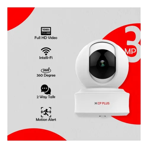 Image of CP PLUS 3MP Full HD Smart Wi-fi CCTV Home Security Camera