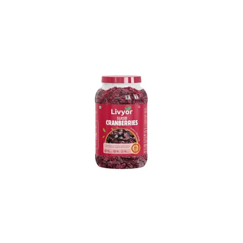 Image of Livyor Sliced Craberries -1kg Naturally Dried Dry Fruits